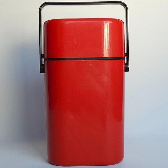 Vintage RED Decor Australia Insulated 2 Bottle Wine Cooler Modern Art New York - Picture 1 of 10
